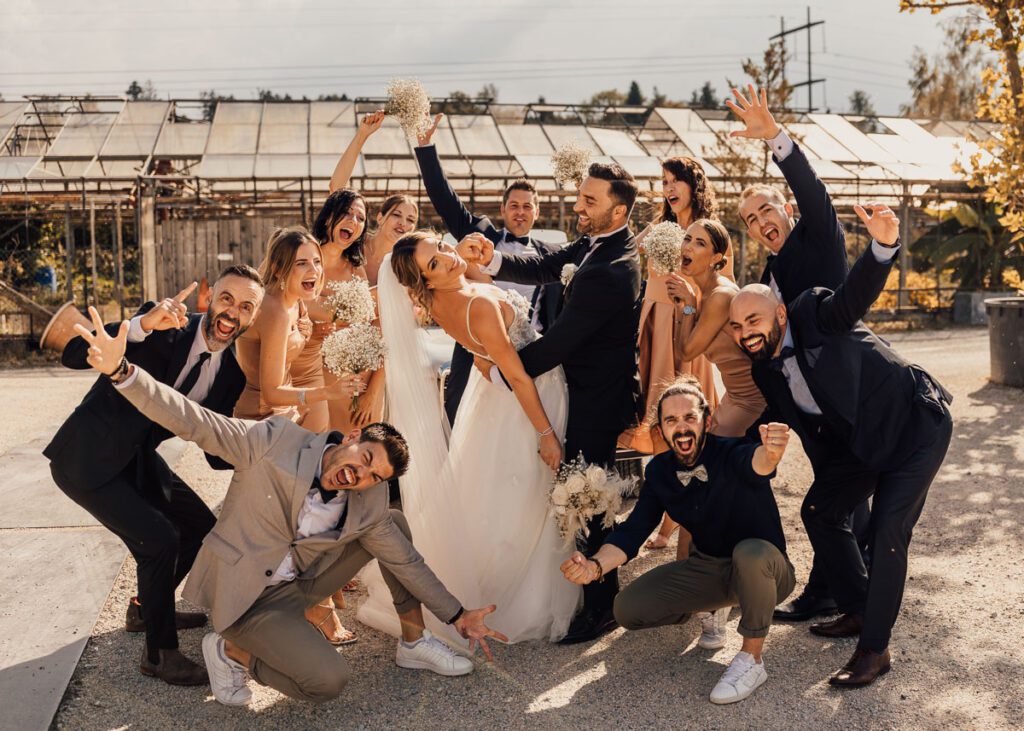 Hochzeitsshooting Gruppenbild