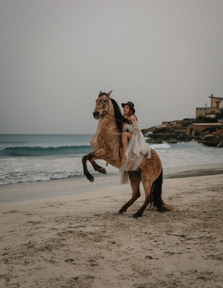 Shooting mit Pferd im Hochzeitsfotografie Bootcamp Mallorca
