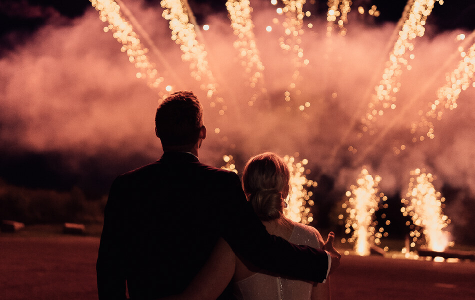 Hochzeitsshooting mit Feuerwerk