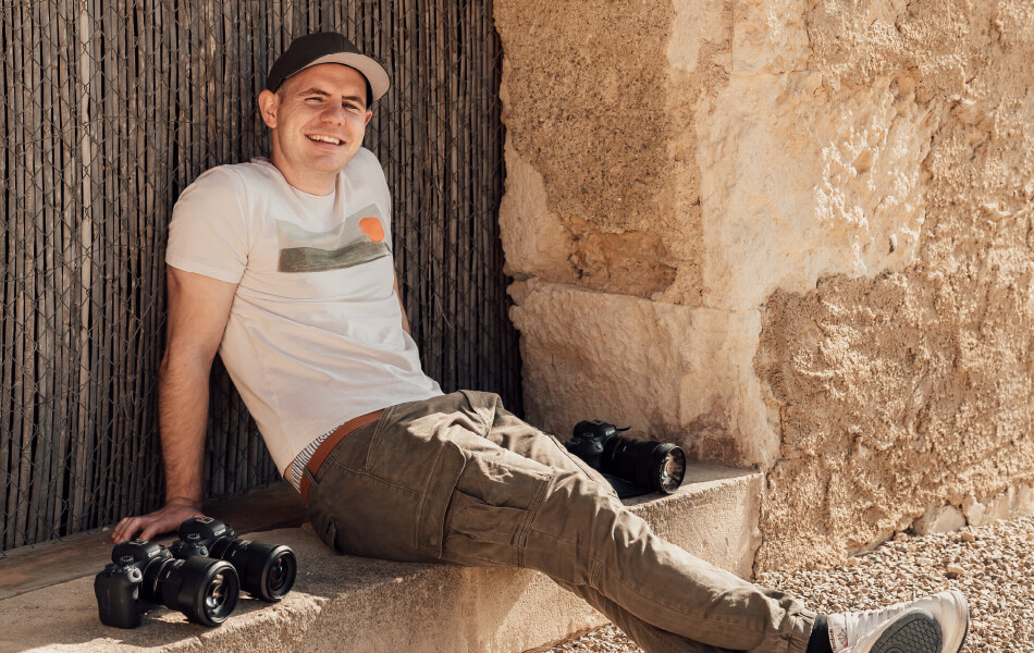 Hochzeitsfotograf Tobias Stoffels mit Kameras